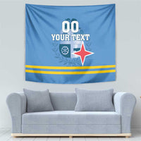 Custom Aruba Coat Of Arms Tapestry With Flag Style - Wonder Print Shop