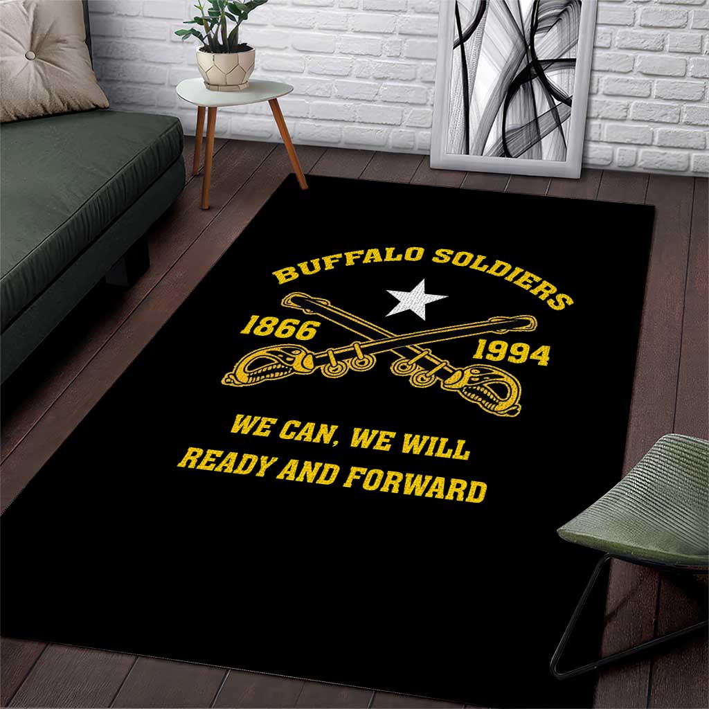 Buffalo Soldier Area Rug We Can We Will Ready And Forward - Wonder Print Shop