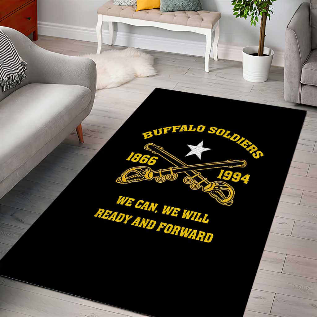 Buffalo Soldier Area Rug We Can We Will Ready And Forward - Wonder Print Shop