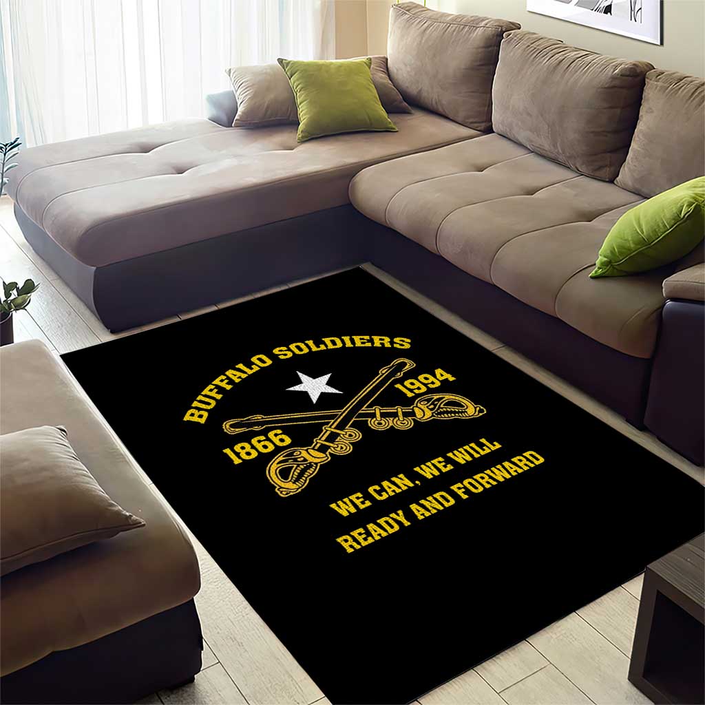 Buffalo Soldier Area Rug We Can We Will Ready And Forward - Wonder Print Shop