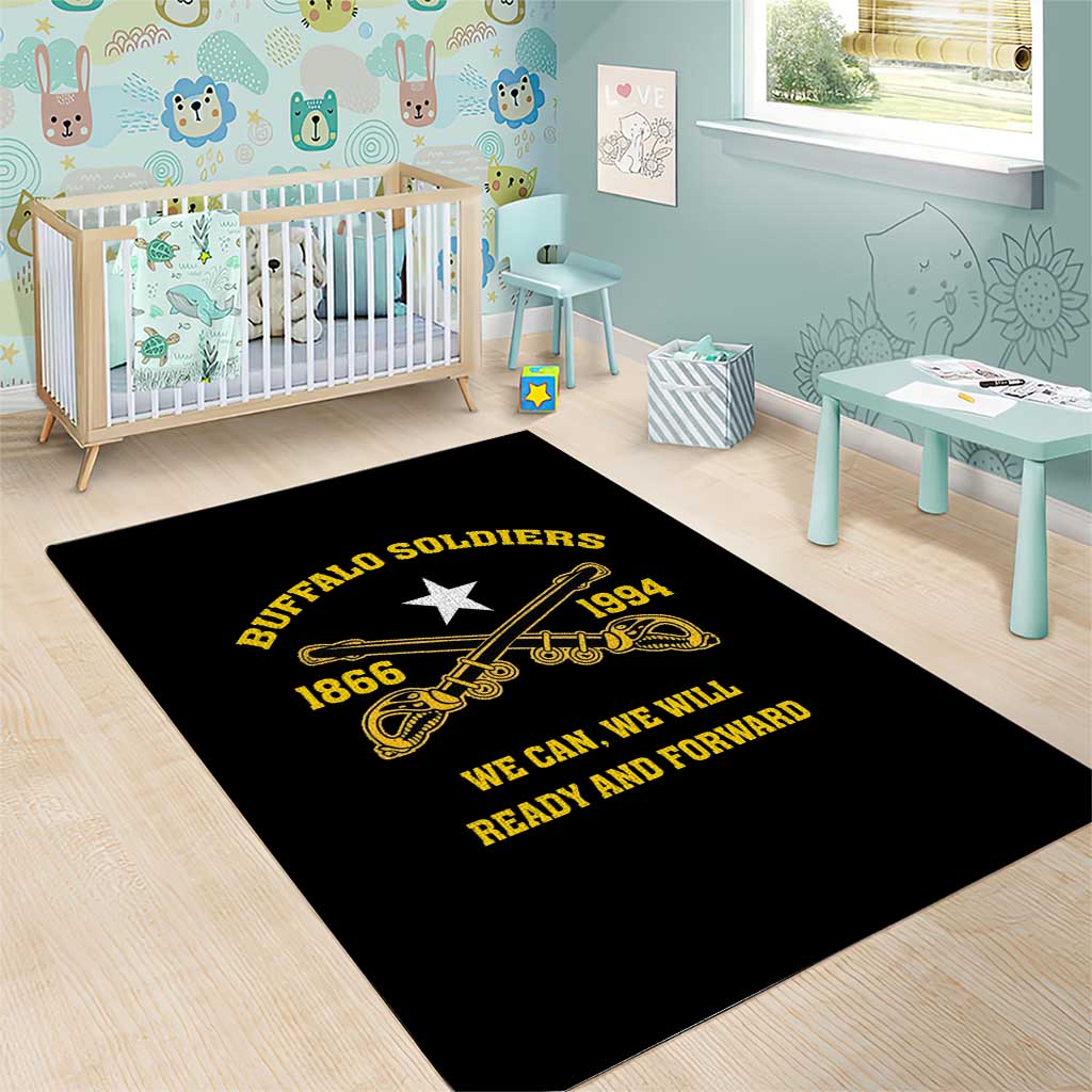 Buffalo Soldier Area Rug We Can We Will Ready And Forward - Wonder Print Shop