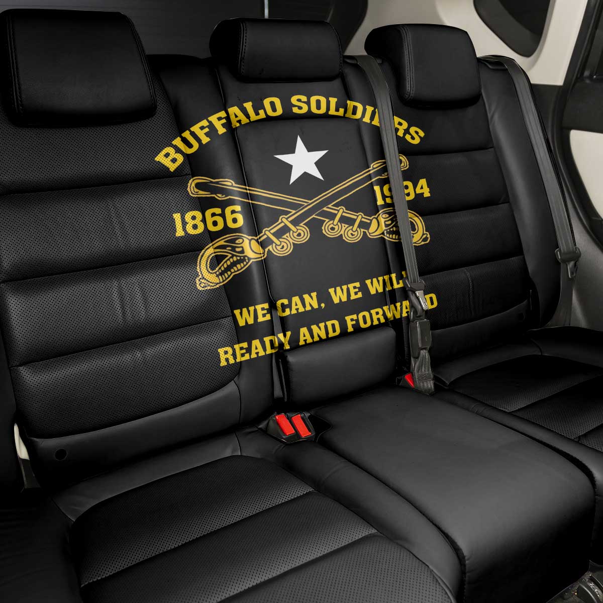 Buffalo Soldier Back Car Seat Cover We Can We Will Ready And Forward - Wonder Print Shop
