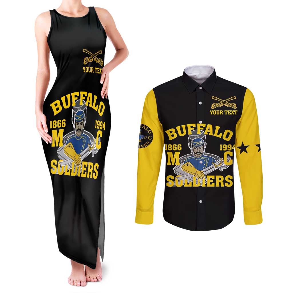 Personalized Buffalo Soldier Couples Matching Tank Maxi Dress and Long Sleeve Button Shirt We Can We Will Ready And Forward - Wonder Print Shop