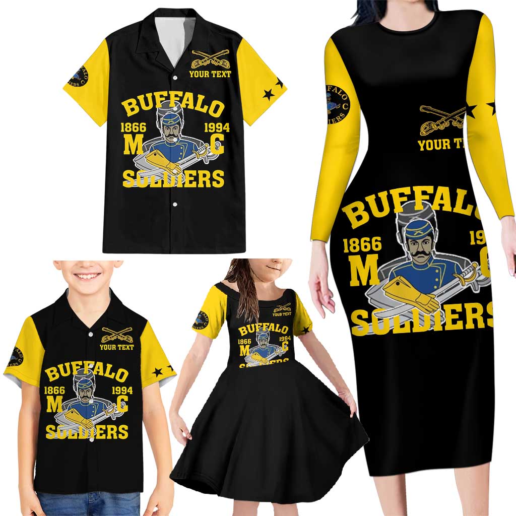 Personalized Buffalo Soldier Family Matching Long Sleeve Bodycon Dress and Hawaiian Shirt We Can We Will Ready And Forward - Wonder Print Shop