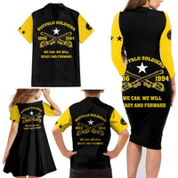 Personalized Buffalo Soldier Family Matching Long Sleeve Bodycon Dress and Hawaiian Shirt We Can We Will Ready And Forward - Wonder Print Shop
