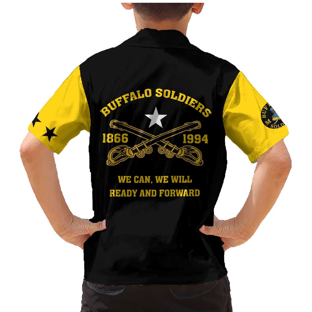 Personalized Buffalo Soldier Family Matching Mermaid Dress and Hawaiian Shirt We Can We Will Ready And Forward - Wonder Print Shop