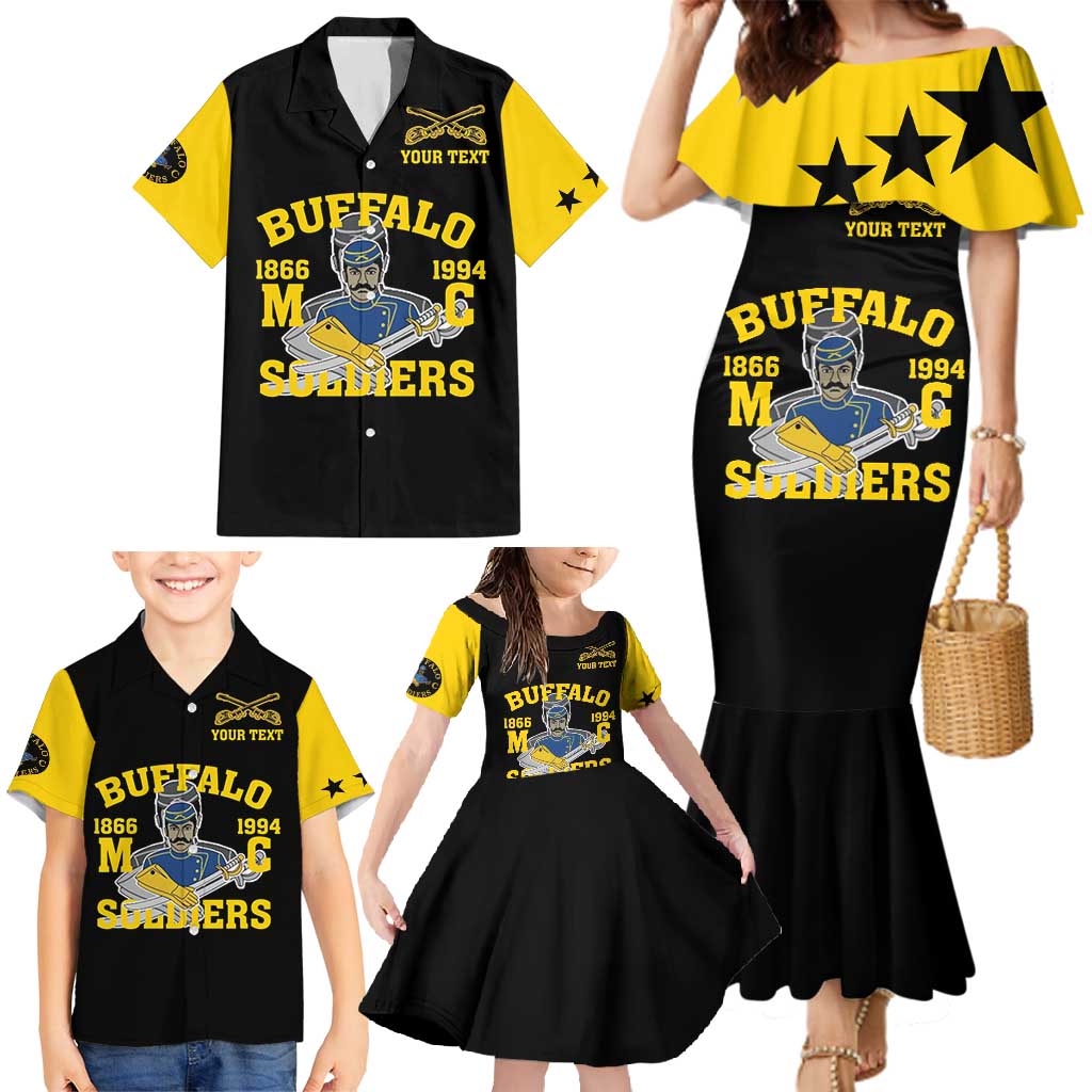 Personalized Buffalo Soldier Family Matching Mermaid Dress and Hawaiian Shirt We Can We Will Ready And Forward - Wonder Print Shop