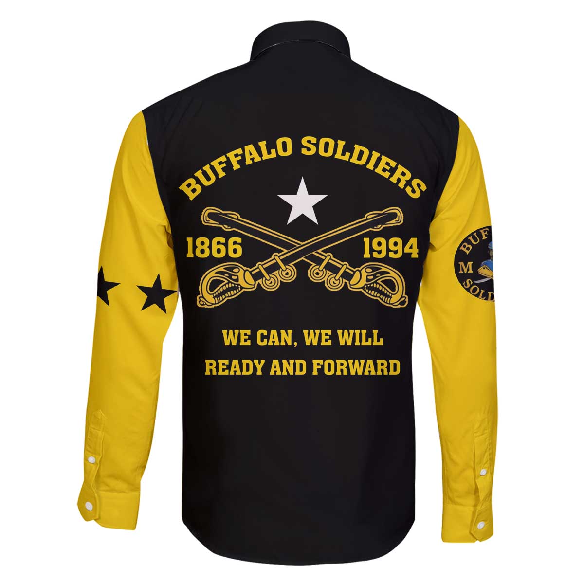 Personalized Buffalo Soldier Family Matching Off Shoulder Short Dress and Hawaiian Shirt We Can We Will Ready And Forward - Wonder Print Shop