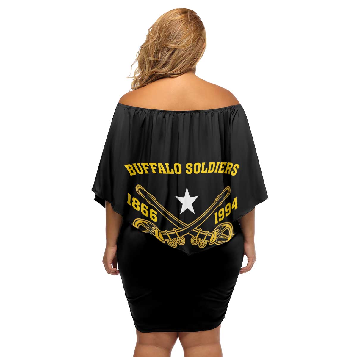 Personalized Buffalo Soldier Family Matching Off Shoulder Short Dress and Hawaiian Shirt We Can We Will Ready And Forward - Wonder Print Shop