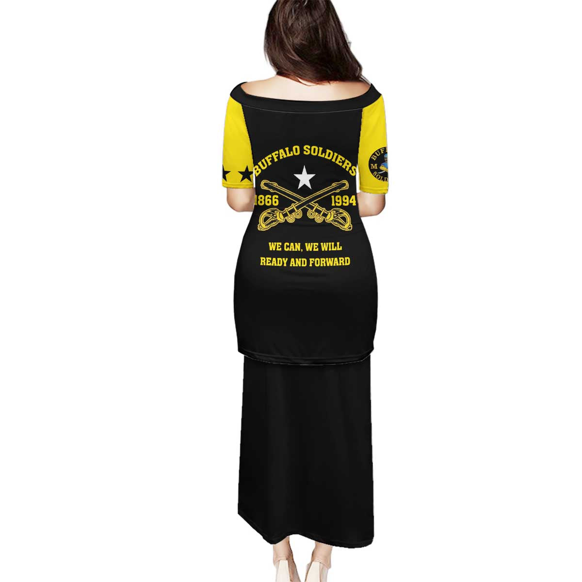 Personalized Buffalo Soldier Family Matching Puletasi and Hawaiian Shirt We Can We Will Ready And Forward - Wonder Print Shop