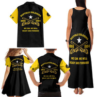 Personalized Buffalo Soldier Family Matching Tank Maxi Dress and Hawaiian Shirt We Can We Will Ready And Forward - Wonder Print Shop