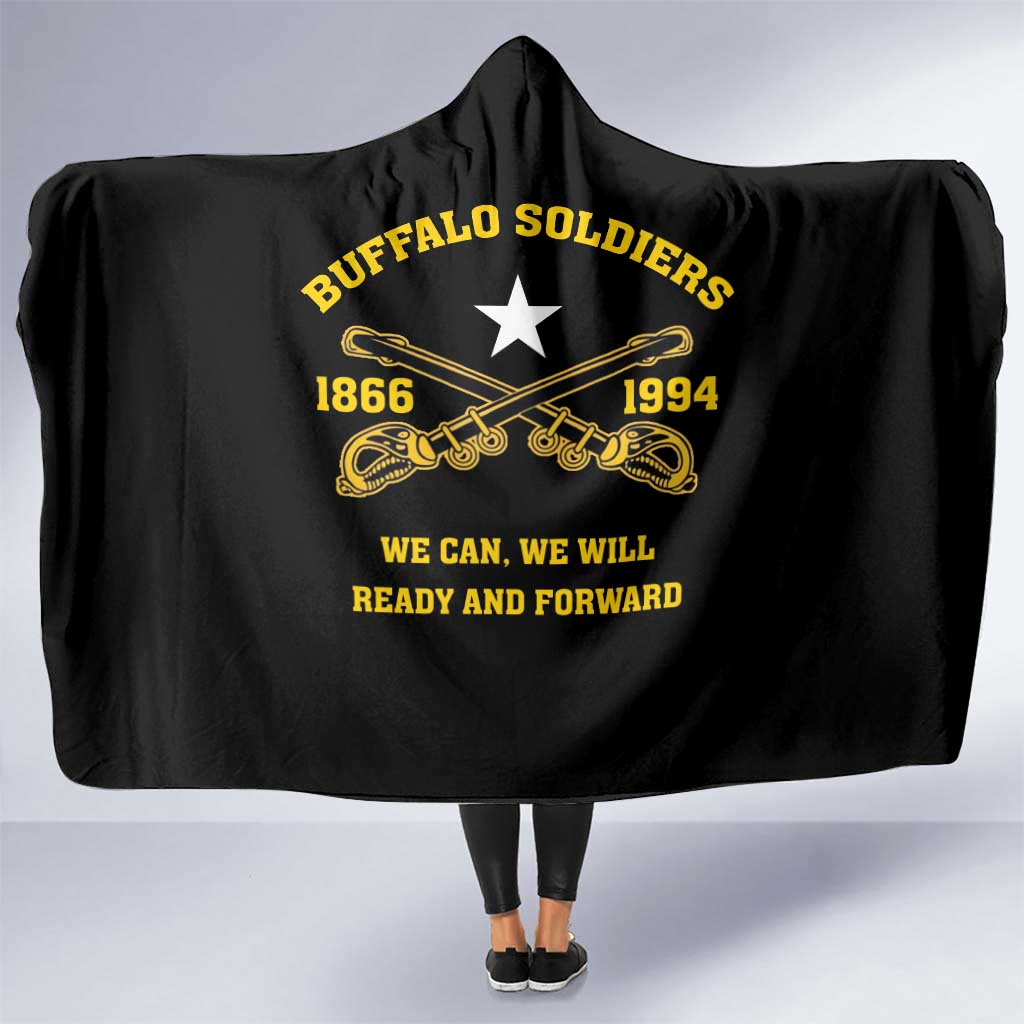 Buffalo Soldier Hooded Blanket We Can We Will Ready And Forward