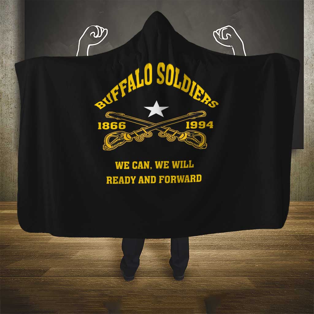 Buffalo Soldier Hooded Blanket We Can We Will Ready And Forward