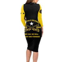 Personalized Buffalo Soldier Long Sleeve Bodycon Dress We Can We Will Ready And Forward - Wonder Print Shop