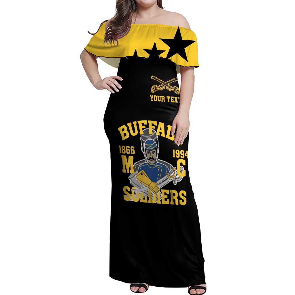 Personalized Buffalo Soldier Off Shoulder Maxi Dress We Can We Will Ready And Forward - Wonder Print Shop