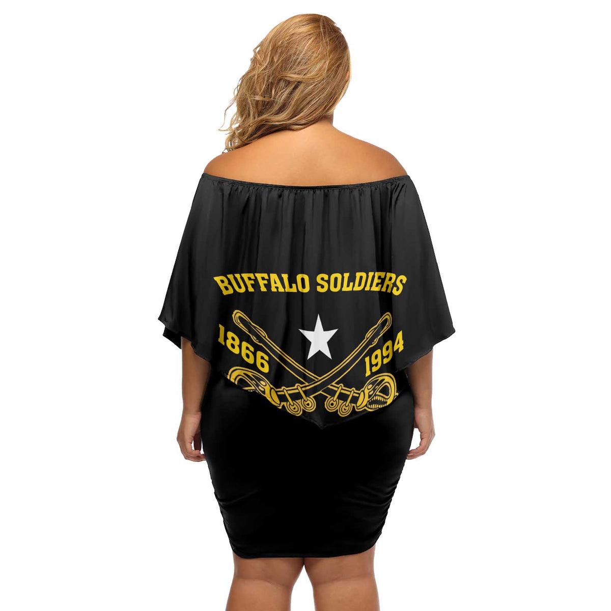 Personalized Buffalo Soldier Off Shoulder Short Dress We Can We Will Ready And Forward - Wonder Print Shop