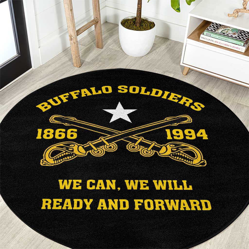 Buffalo Soldier Round Carpet We Can We Will Ready And Forward