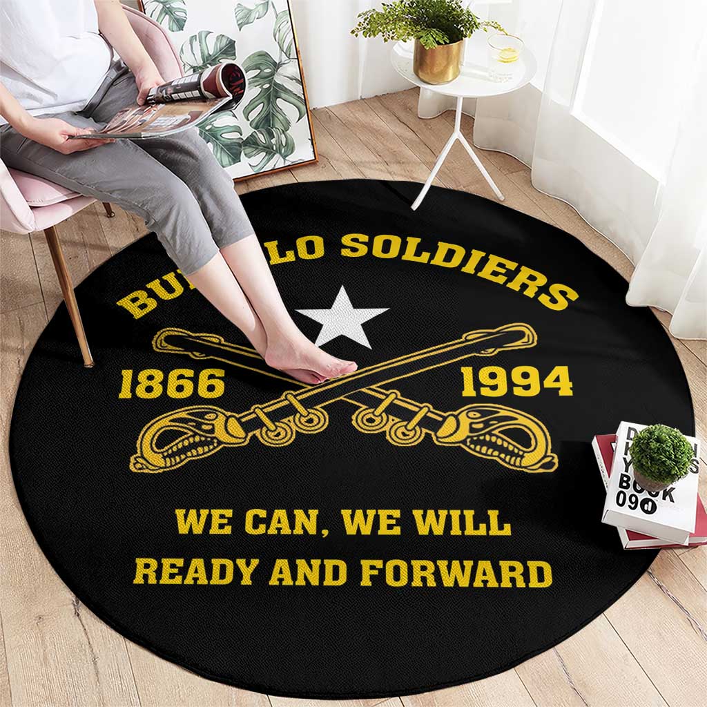 Buffalo Soldier Round Carpet We Can We Will Ready And Forward