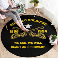 Buffalo Soldier Round Carpet We Can We Will Ready And Forward