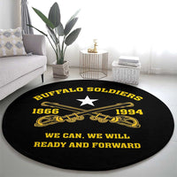 Buffalo Soldier Round Carpet We Can We Will Ready And Forward