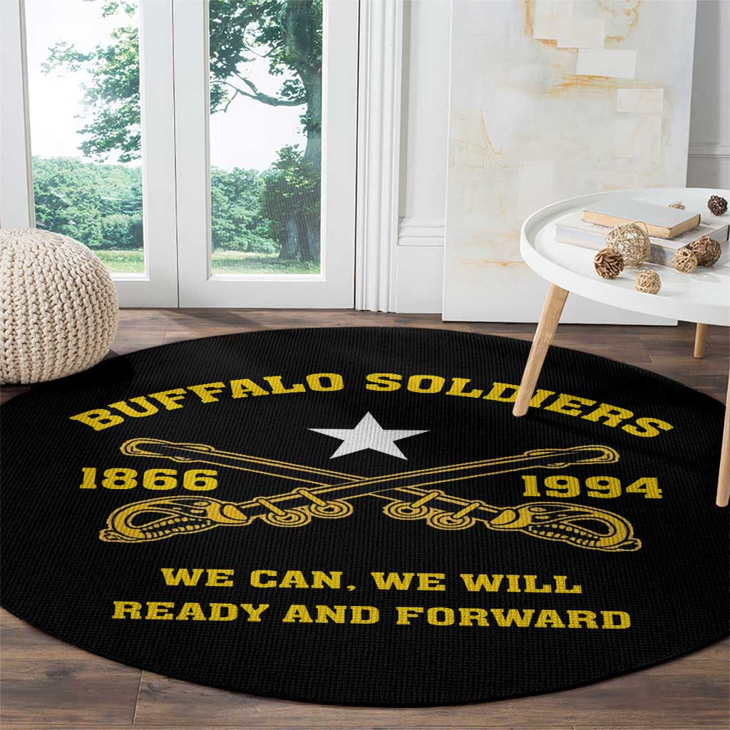 Buffalo Soldier Round Carpet We Can We Will Ready And Forward