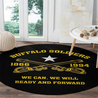 Buffalo Soldier Round Carpet We Can We Will Ready And Forward