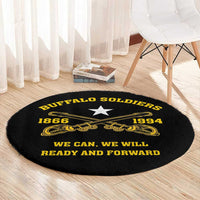 Buffalo Soldier Round Carpet We Can We Will Ready And Forward