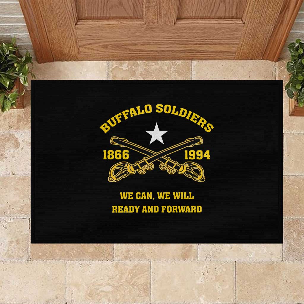 Buffalo Soldier Rubber Doormat We Can We Will Ready And Forward - Wonder Print Shop