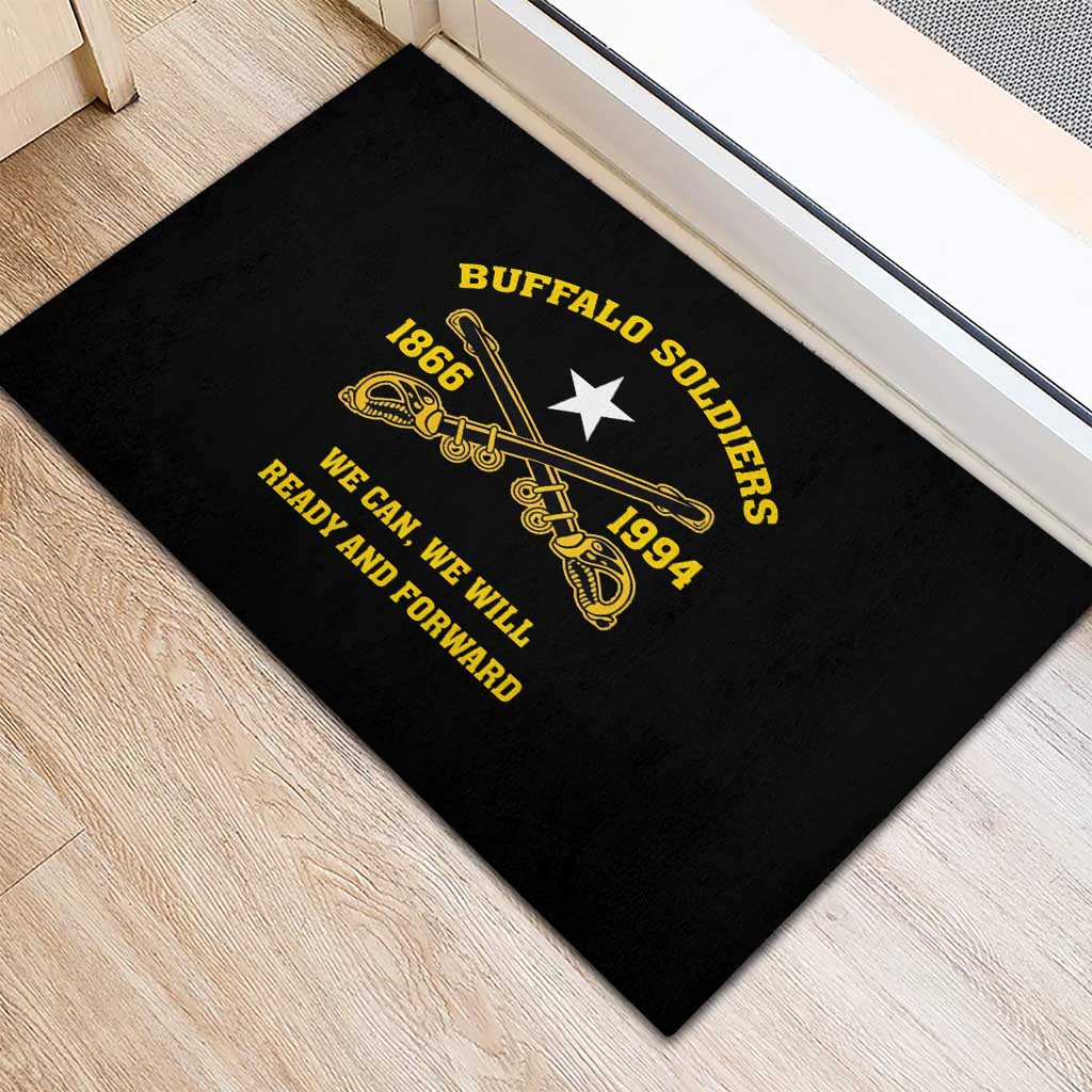 Buffalo Soldier Rubber Doormat We Can We Will Ready And Forward - Wonder Print Shop