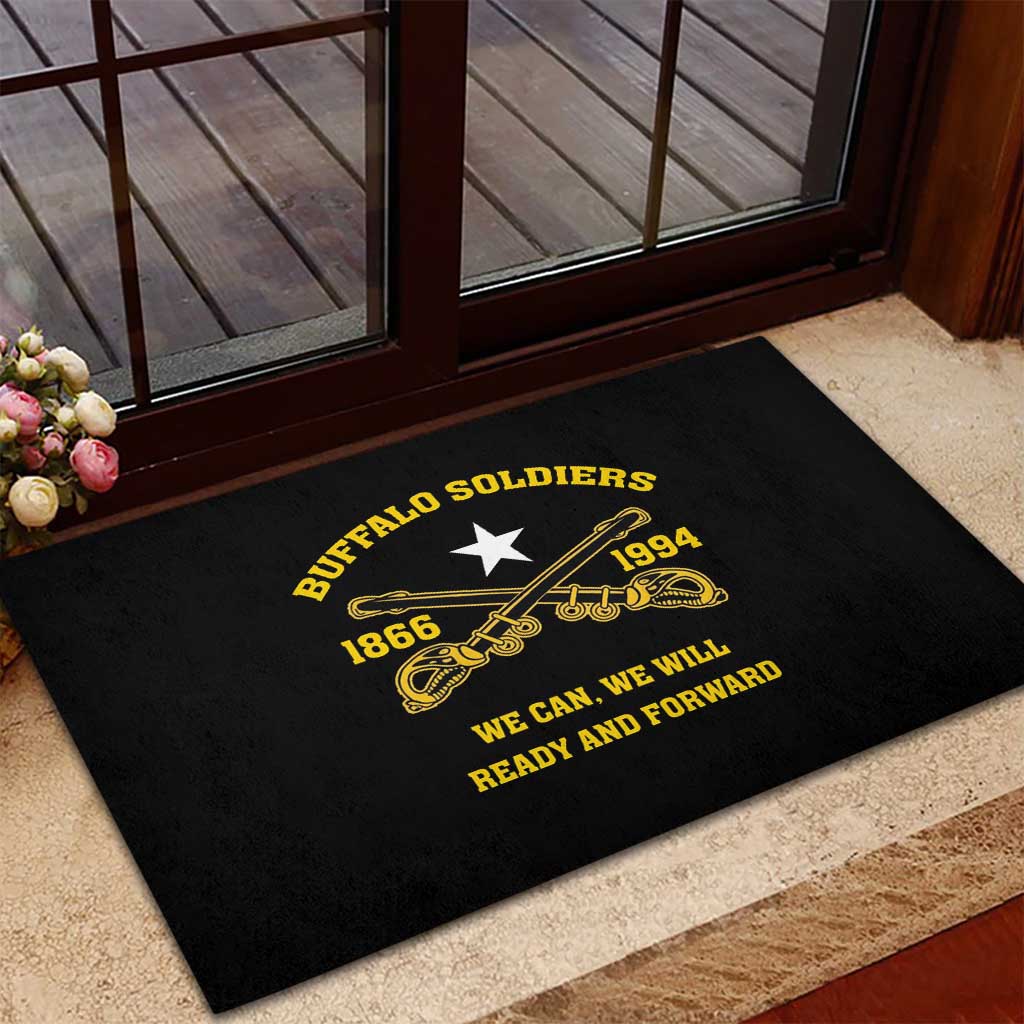 Buffalo Soldier Rubber Doormat We Can We Will Ready And Forward - Wonder Print Shop