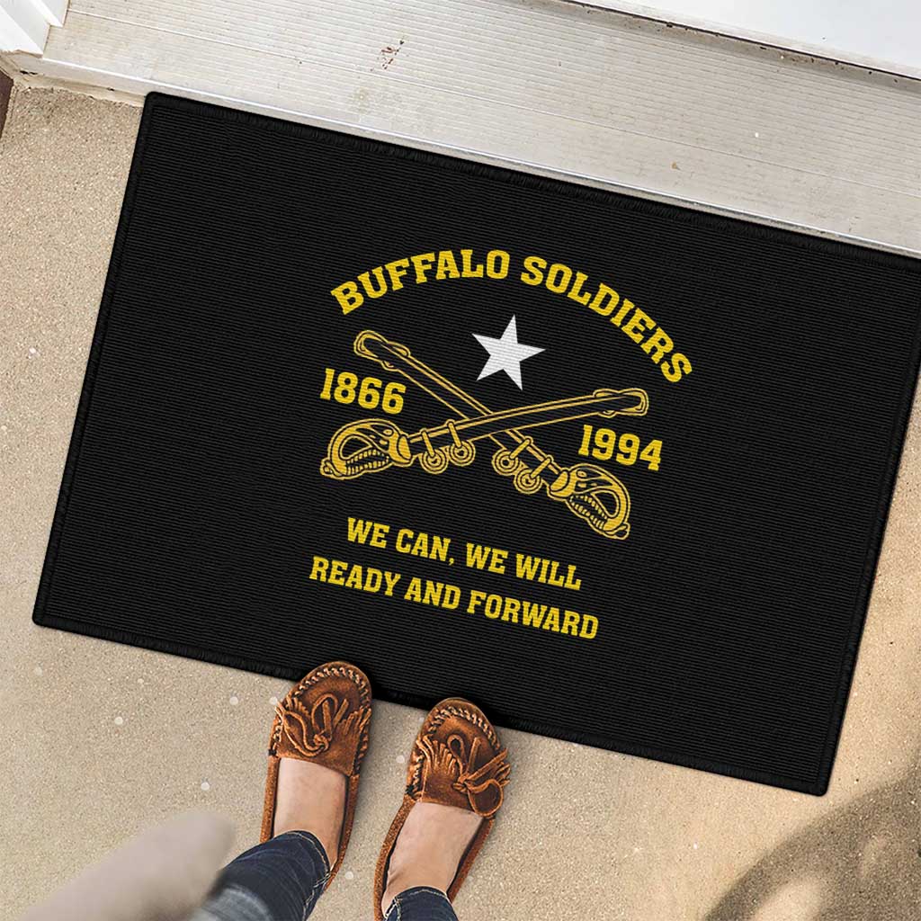Buffalo Soldier Rubber Doormat We Can We Will Ready And Forward - Wonder Print Shop
