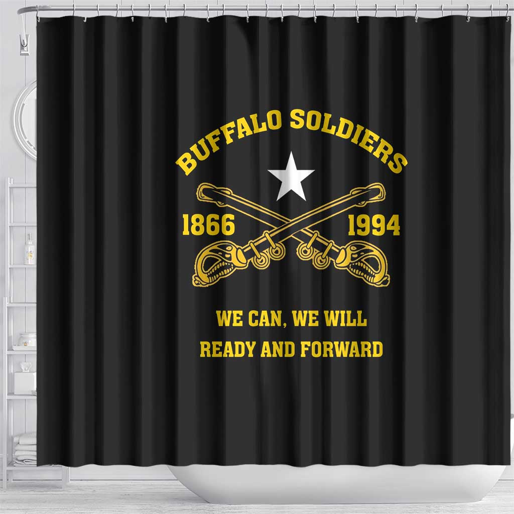 Buffalo Soldier Shower Curtain We Can We Will Ready And Forward