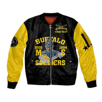 Personalized Buffalo Soldier Sleeve Zip Bomber Jacket We Can We Will Ready And Forward - Wonder Print Shop