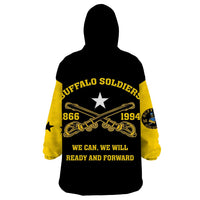 Personalized Buffalo Soldier Wearable Blanket Hoodie We Can We Will Ready And Forward - Wonder Print Shop