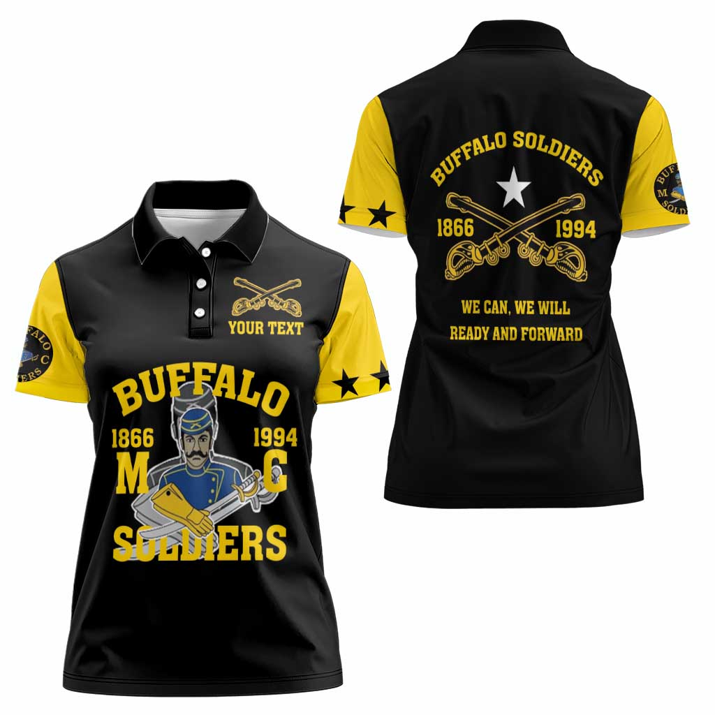 Personalized Buffalo Soldier Women Polo Shirt We Can We Will Ready And Forward - Wonder Print Shop