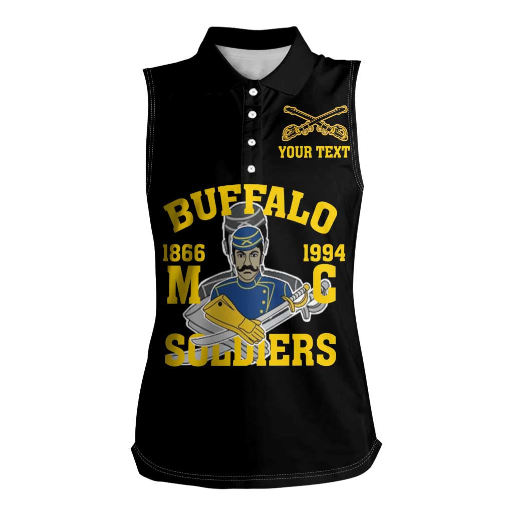 Personalized Buffalo Soldier Women Sleeveless Polo Shirt We Can We Will Ready And Forward - Wonder Print Shop