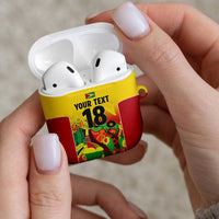 Custom Guyana Football AirPods Case Golden Jaguars Spirit - Yellow - Wonder Print Shop