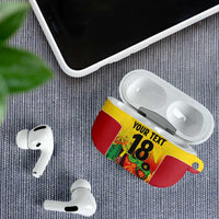Custom Guyana Football AirPods Case Golden Jaguars Spirit - Yellow - Wonder Print Shop