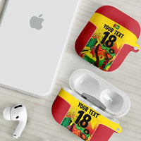 Custom Guyana Football AirPods Case Golden Jaguars Spirit - Yellow - Wonder Print Shop