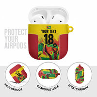 Custom Guyana Football AirPods Case Golden Jaguars Spirit - Yellow - Wonder Print Shop