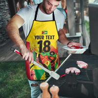 Custom Guyana Football Apron Golden Jaguars Spirit - Yellow - Wonder Print Shop