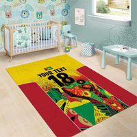 Custom Guyana Football Area Rug Golden Jaguars Spirit - Yellow - Wonder Print Shop