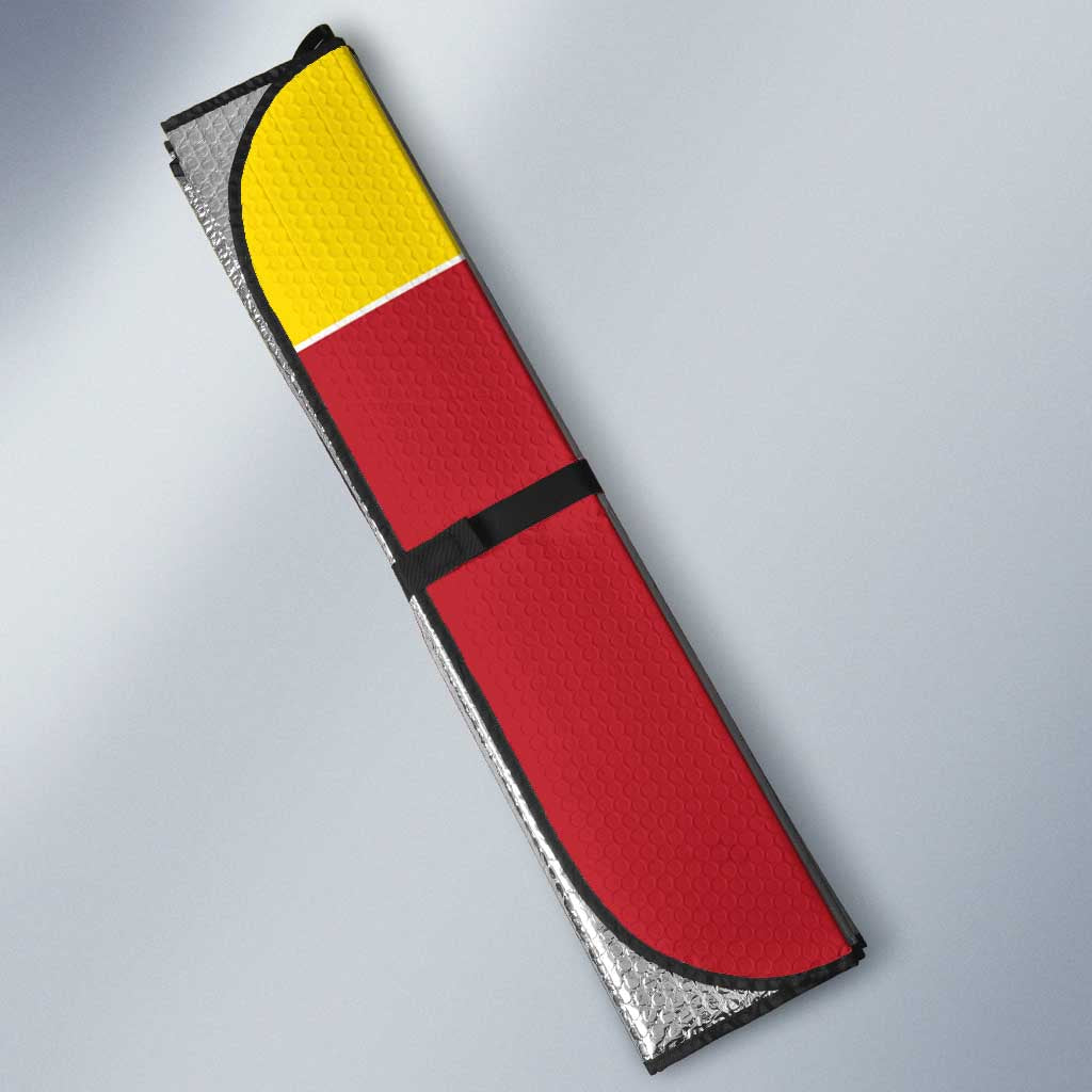 Custom Guyana Football Auto Sun Shade Golden Jaguars Spirit - Yellow - Wonder Print Shop