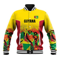 Custom Guyana Football Baseball Jacket Golden Jaguars Spirit - Yellow - Wonder Print Shop