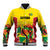 Custom Guyana Football Baseball Jacket Golden Jaguars Spirit - Yellow - Wonder Print Shop