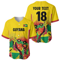Custom Guyana Football Baseball Jersey Golden Jaguars Spirit - Yellow - Wonder Print Shop