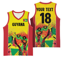 Custom Guyana Football Basketball Jersey Golden Jaguars Spirit - Yellow - Wonder Print Shop