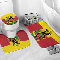 Custom Guyana Football Bathroom Set Golden Jaguars Spirit - Yellow - Wonder Print Shop
