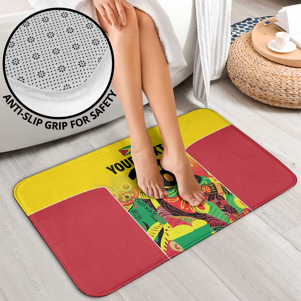 Custom Guyana Football Bathroom Set Golden Jaguars Spirit - Yellow - Wonder Print Shop