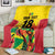 Custom Guyana Football Blanket Golden Jaguars Spirit - Yellow - Wonder Print Shop